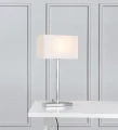 Lampka stołowa SAVOY chrom | biały E27, gniazdo ładowania USB Markslojd 106305 | 7330024558175 noxbox lampynox www.lampynox.pl