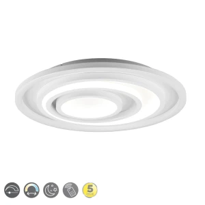 KAGAWA Biały mat LED DIM Pilot 40W 2700-6000K ściemnialna Lampa sufitowa Trio 625815031
