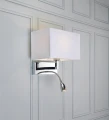 Kinkiet snake regulowany na wysięgniku SAVOY chrom | biały E27+LED 3W 3000K Markslojd 106307 | 7330024558199 noxbox lampynox www.lampynox.pl