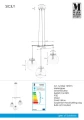 Lampa wisząca potrójna SICILY chrom 3xE14 Markslojd 107015 | 7330024571365 noxbox lampynox www.lampynox.pl