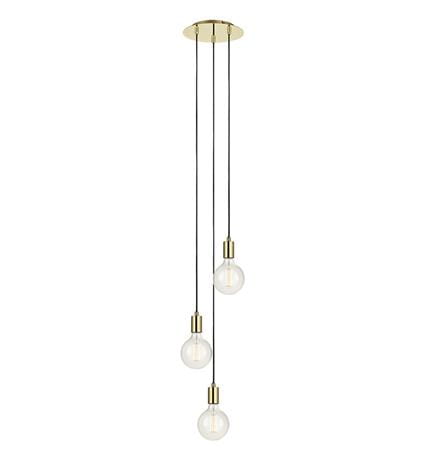 Lampa wisząca potrójna SKY złoty 3xE27 Markslojd 106333 | 7330024558458 noxbox lampynox www.lampynox.pl