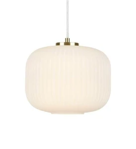 SOBER biały | mosiądz Ø 25cm E27 Lampa wisząca Markslojd 107918