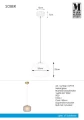 Lampa wisząca SOBER przydymiony | mosiądz Ø 25cm E27 Markslojd 107919 | 7330024588073 noxbox lampynox www.lampynox.pl