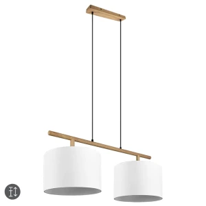 KORBA Biały 2xE27 Lampa wisząca