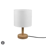 KORBA Biały | Brąz E27 Lampa stołowa