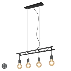 LADDER Czarny 4xE27 Lampa wisząca