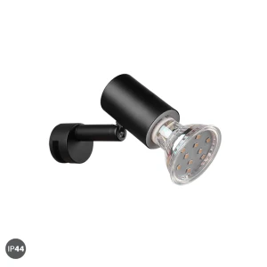 LORENZO Czarny mat GU10 IP44 Regulowany kierunek Kinkiet łazienkowy Trio 283500132 ( Od ręki dostępne 2 szt. Wysyłka 24h. )