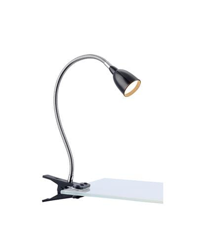 Lampa biurkowa z klipsem mocującym TULIP Klip czarny LED 3W 3000K Markslojd 106092 | 7330024556065 noxbox lampynox www.lampynox.pl