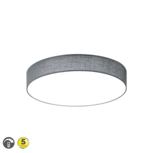 LUGANO Szary ściemnialy śr.40cm LED 22W 3000K Lampa sufitowa