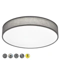 Lampa sufitowa ściemnialna LUGANO Szary śr.60cm DIM PILOT LED 40W 3000-5000K Trio 621914011 | 4017807384475 noxbox lampynox www.lampynox.pl