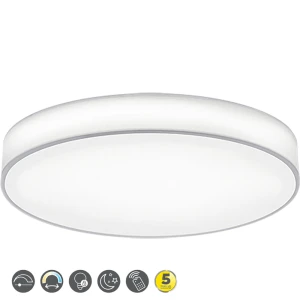 LUGANO Biały śr.75cm DIM PILOT LED 60W 3000-5000K ściemnialna Lampa sufitowa