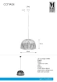 Lampa wisząca COTTAGE czarny Ø 60cm E27 Markslojd 107981 | 7330024588714 noxbox lampynox www.lampynox.pl