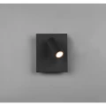 Regulowany kinkiet zewnętrzny TUNGA Antracyt LED 3W 420lm Trio 222960142 | 4017807491258 noxbox lampynox www.lampynox.pl