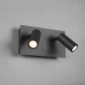 Podwójny regulowany kinkiet zewnętrzny TUNGA Antracyt LED 2x3W 840lm Trio 222960242 | 4017807491326 noxbox lampynox www.lampynox.pl