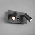 Podwójny regulowany kinkiet zewnętrzny TUNGA Antracyt LED 2x3W 840lm Czujnik ruchu Trio 222969242 | 4017807491371 noxbox lampynox www.lampynox.pl