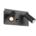 Podwójny regulowany kinkiet zewnętrzny TUNGA Antracyt LED 2x3W 840lm Czujnik ruchu Trio 222969242 | 4017807491371 noxbox lampynox www.lampynox.pl