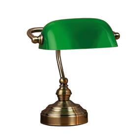 BANKERS patyna | zielony wys. 25cm. E14 Lampka stołowa Markslojd 105930