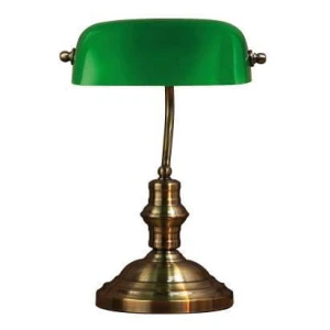 BANKERS patyna | zielony wys. 42cm. E14 Lampka stołowa Markslojd 105931