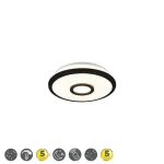 OKINAWA Czarny mat LED 12W ściemnialna śr.21 cm Efekt gwiaździsty 3000K Plafon Trio 679112132