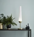 Lampka stołowa BERN mosiądz | biały Ø 14cm G9 Markslojd 107904 | 7330024587922 noxbox lampynox www.lampynox.pl