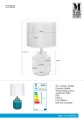 Lampka stołowa COUS antyczny niebieski | biały Ø 24cm E27 Markslojd 106606 | 7330024564602 noxbox lampynox www.lampynox.pl
