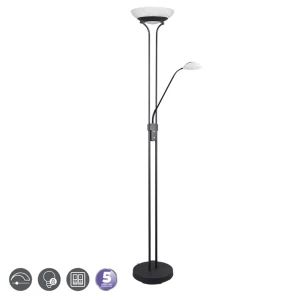 ORSON Czarny mat 27W 3000K Lampa podłogowa stojąca ze ściemniaczem