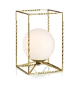 Lampka stołowa EVE złoty | biały E14 Markslojd 107817 | 7330024586543 noxbox lampynox www.lampynox.pl