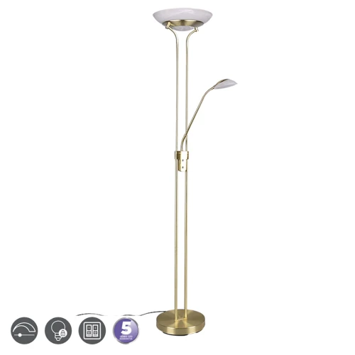 ORSON Mosiądz mat 27W 3000K Lampa podłogowa stojąca ze ściemniaczem R RL R40073508 | 4017807477740  noxbox lampynox www.lampynox.pl