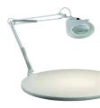 Lampa stołowa z powiększającym szkłem FAGERNES biały 22W 2700K T5 Markslojd 100852 | 7394472706618 noxbox lampynox www.lampynox.pl