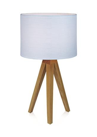 Lampka stołowa trójnóg KULLEN brąz | biały Ø 22,5cm E14 Markslojd 104625 | 7330024528437 noxbox lampynox www.lampynox.pl
