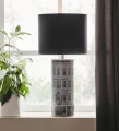 Lampka stołowa ICHI szary | czarny Ø 34cm E27 Markslojd 108103 | 7330024599147 noxbox lampynox www.lampynox.pl