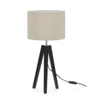 LUNDEN czarny | beżowy Ø 28cm E27 Lampka stołowa trójnóg Markslojd 107944