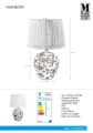 Lampka stołowa MANSION biały Ø 31cm E27 Markslojd 107040 | 7330024571617 noxbox lampynox www.lampynox.pl