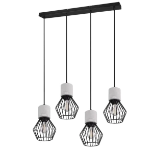 JAMIRO Czarny mat 4xE27 Lampa wisząca