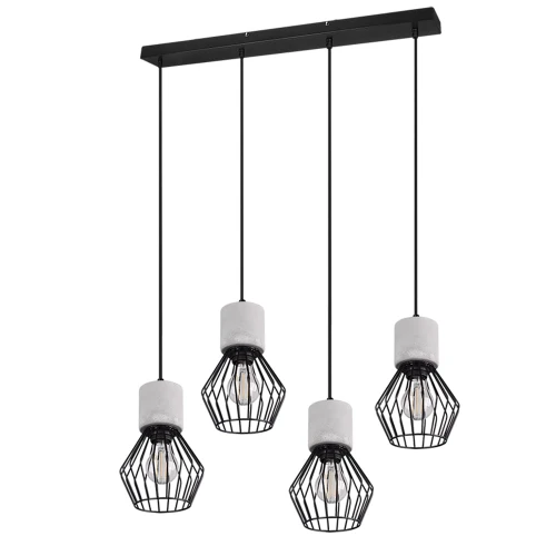 JAMIRO Czarny mat 4xE27 Lampa wisząca Trio 309200432 | 4017807473803  noxbox lampynox www.lampynox.pl