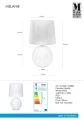 Lampka stołowa MELANIE biały Ø 16cm E14 Markslojd 106884 | 7330024567542 noxbox lampynox www.lampynox.pl