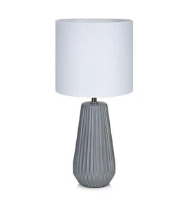 NICCI szary | biały Ø 19cm E14 Lampka stołowa Markslojd 106449