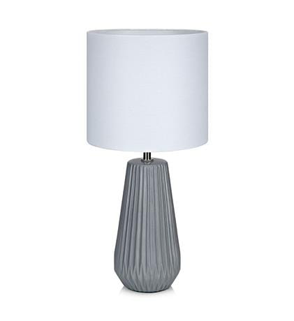 Lampka stołowa NICCI szary | biały Ø 19cm E14 Markslojd 106449 | 7330024559615 noxbox lampynox www.lampynox.pl