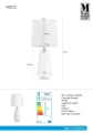 Lampka stołowa NICCI biały Ø 19cm E14 Markslojd 106623 | 7330024564770 noxbox lampynox www.lampynox.pl