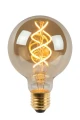 FILAMENT szary przydymiony G80 LED BULB DIM Ø 8cm. 5W 2200K ściemnialna Lucide 49030/05/65 | 5411212491510 noxbox lampynox www.lampynox.pl