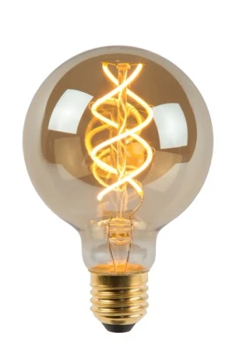 FILAMENT szary przydymiony G80 LED BULB DIM Ø 8cm. 5W 2200K ściemnialna Lucide 49030/05/65 | 5411212491510 noxbox lampynox www.lampynox.pl