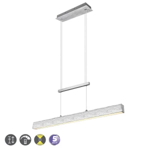 PAROS Aluminium szczotkowane LED Góra-Dół 21W | 2x5,5W 3000K ściemnialna Lampa wisząca RL R32043105