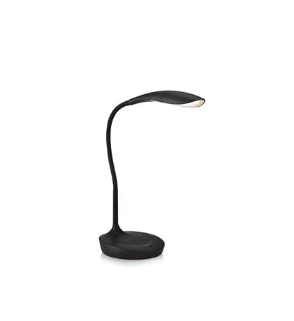 Lampka biurkowa SWAN czarny LED 4,6W 3000K DIM Gniazdo USB, ściemnialna Markslojd 106094 | 7330024556089 noxbox lampynox www.lampynox.pl