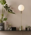 Lampka stołowa UNO mosiądz | biały Ø 15cm G9 Markslojd 107765 | 7330024585843 noxbox lampynox www.lampynox.pl
