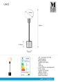 Lampka stołowa UNO czarny | biały Ø 15cm G9 Markslojd 107766 | 7330024585850 noxbox lampynox www.lampynox.pl