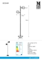 Lampa podłogowa stojąca EDGAR czarny 2xE14 Markslojd 107741 | 7330024585607 noxbox lampynox www.lampynox.pl