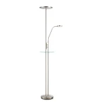 FRIEND chrom z gniazdem ładującym USB LED 18W+5W 3000K Lampa podłogowa z półką Markslojd 107008