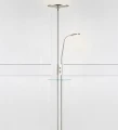 Lampa podłogowa z półką FRIEND chrom z gniazdem ładującym USB LED 18W+5W 3000K Markslojd 107008 | 7330024571297 noxbox lampynox www.lampynox.pl