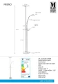 Lampa podłogowa z półką FRIEND chrom z gniazdem ładującym USB LED 18W+5W 3000K Markslojd 107008 | 7330024571297 noxbox lampynox www.lampynox.pl