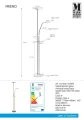 Lampa podłogowa z półką FRIEND mosiądz z gniazdem ładującym USB LED 18W+5W 3000K Markslojd 107009 | 7330024571303 noxbox lampynox www.lampynox.pl